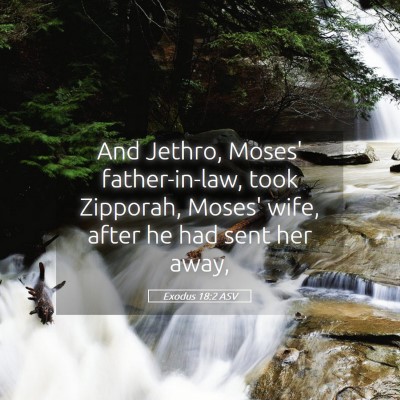 Picture 05 - Exodus 18:2 ASV - And Jethro, Moses' father-in-law, took Zipporah, - Bible Verse Picture