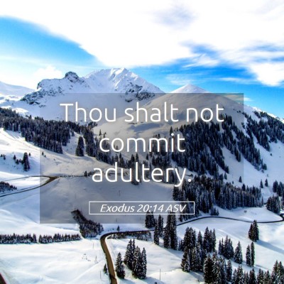 Picture 05 - Exodus 20:14 ASV - Thou shalt not commit - Bible Verse Picture