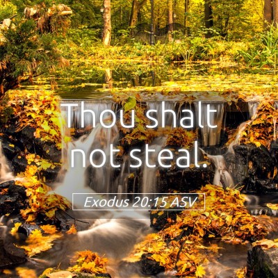 Picture 05 - Exodus 20:15 ASV - Thou shalt not - Bible Verse Picture