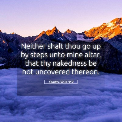 Picture 05 - Exodus 20:26 ASV - Neither shalt thou go up by steps unto mine - Bible Verse Picture