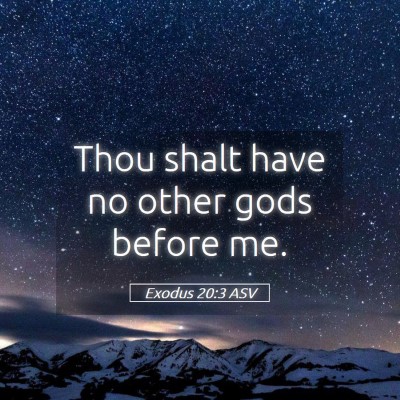 Picture 05 - Exodus 20:3 ASV - Thou shalt have no other gods before - Bible Verse Picture