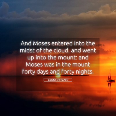 Picture 05 - Exodus 24:18 ASV - And Moses entered into the midst of the cloud, - Bible Verse Picture