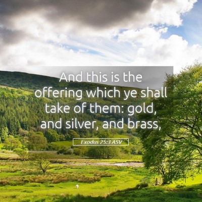 Picture 05 - Exodus 25:3 ASV - And this is the offering which ye shall take of - Bible Verse Picture