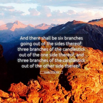 Picture 05 - Exodus 25:32 ASV - And there shall be six branches going out of the - Bible Verse Picture