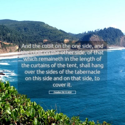 Picture 05 - Exodus 26:13 ASV - And the cubit on the one side, and the cubit on - Bible Verse Picture