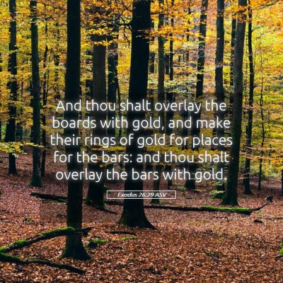 Picture 05 - Exodus 26:29 ASV - And thou shalt overlay the boards with gold, and - Bible Verse Picture