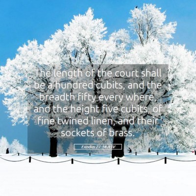 Picture 05 - Exodus 27:18 ASV - The length of the court shall be a hundred - Bible Verse Picture