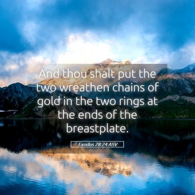 Picture 05 - Exodus 28:24 ASV - And thou shalt put the two wreathen chains of - Bible Verse Picture