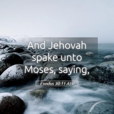 Picture 05 - Exodus 30:11 ASV - And Jehovah spake unto Moses, - Bible Verse Picture
