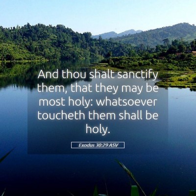 Picture 05 - Exodus 30:29 ASV - And thou shalt sanctify them, that they may be - Bible Verse Picture