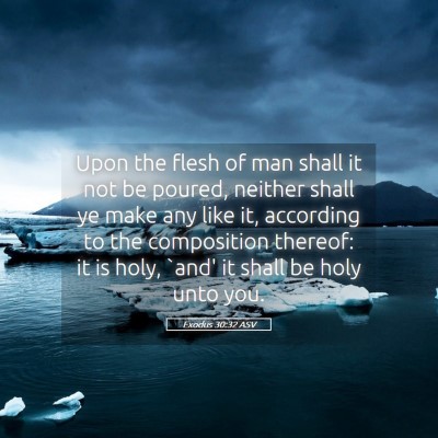 Picture 05 - Exodus 30:32 ASV - Upon the flesh of man shall it not be poured, - Bible Verse Picture
