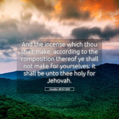 Picture 05 - Exodus 30:37 ASV - And the incense which thou shalt make, according - Bible Verse Picture