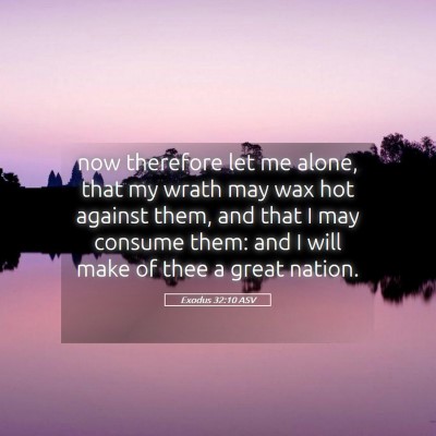 Picture 05 - Exodus 32:10 ASV - now therefore let me alone, that my wrath may wax - Bible Verse Picture