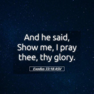 Picture 05 - Exodus 33:18 ASV - And he said, Show me, I pray thee, thy - Bible Verse Picture