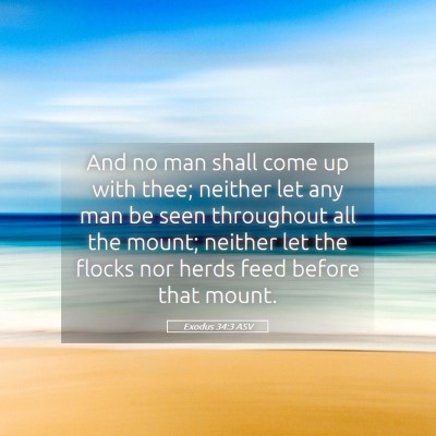 Picture 05 - Exodus 34:3 ASV - And no man shall come up with thee; neither let - Bible Verse Picture