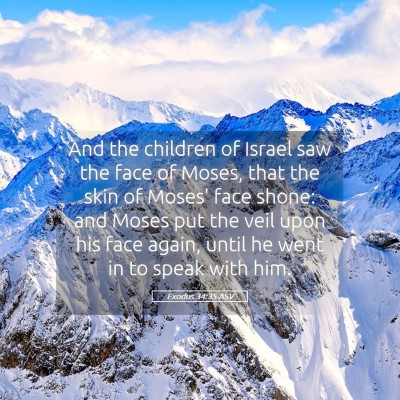 Picture 05 - Exodus 34:35 ASV - And the children of Israel saw the face of Moses, - Bible Verse Picture