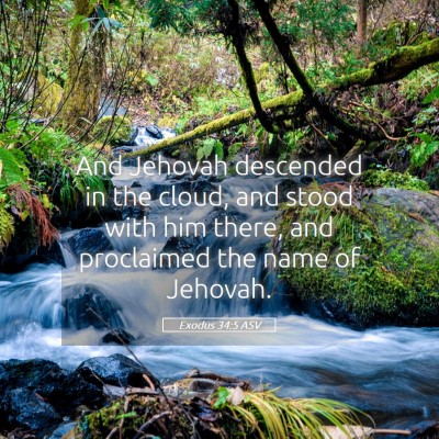 Picture 05 - Exodus 34:5 ASV - And Jehovah descended in the cloud, and stood - Bible Verse Picture