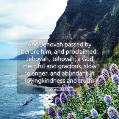 Picture 05 - Exodus 34:6 ASV - And Jehovah passed by before him, and proclaimed, - Bible Verse Picture