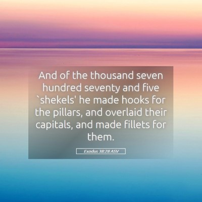 Picture 05 - Exodus 38:28 ASV - And of the thousand seven hundred seventy and - Bible Verse Picture