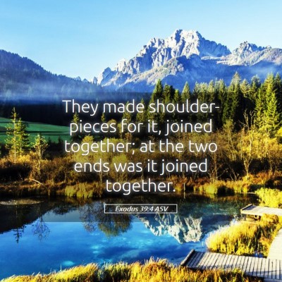 Picture 05 - Exodus 39:4 ASV - They made shoulder-pieces for it, joined - Bible Verse Picture