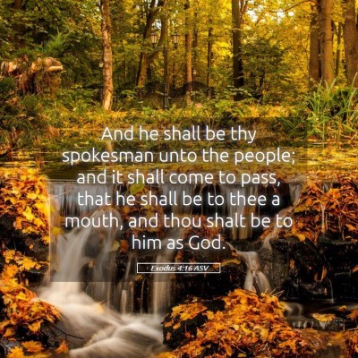 Picture 05 - Exodus 4:16 ASV - And he shall be thy spokesman unto the people; - Bible Verse Picture