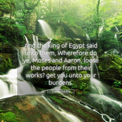 Picture 05 - Exodus 5:4 ASV - And the king of Egypt said unto them, Wherefore - Bible Verse Picture