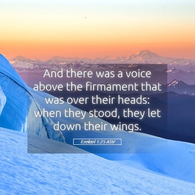 Picture 05 - Ezekiel 1:25 ASV - And there was a voice above the firmament that - Bible Verse Picture