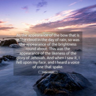 Picture 05 - Ezekiel 1:28 ASV - As the appearance of the bow that is in the cloud - Bible Verse Picture