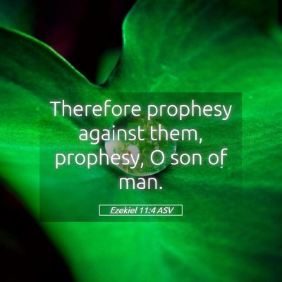 Picture 05 - Ezekiel 11:4 ASV - Therefore prophesy against them, prophesy, O son - Bible Verse Picture