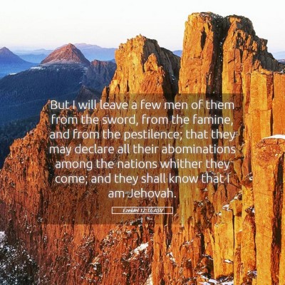 Picture 05 - Ezekiel 12:16 ASV - But I will leave a few men of them from the - Bible Verse Picture