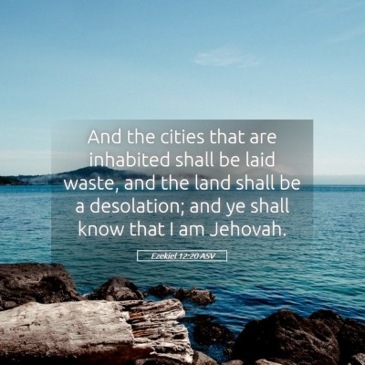 Picture 05 - Ezekiel 12:20 ASV - And the cities that are inhabited shall be laid - Bible Verse Picture