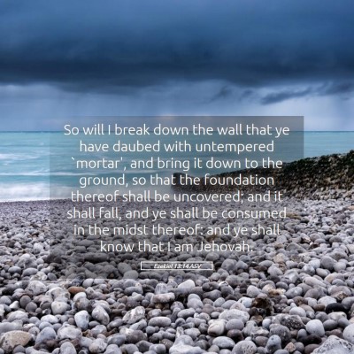 Picture 05 - Ezekiel 13:14 ASV - So will I break down the wall that ye have daubed - Bible Verse Picture