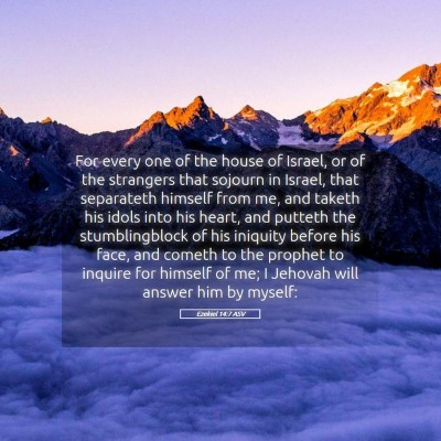Picture 05 - Ezekiel 14:7 ASV - For every one of the house of Israel, or of the - Bible Verse Picture