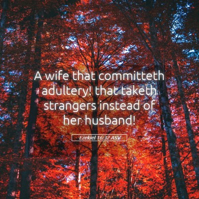 Picture 05 - Ezekiel 16:32 ASV - A wife that committeth adultery! that taketh - Bible Verse Picture