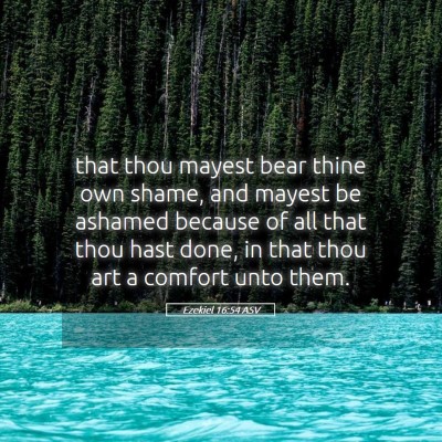 Picture 05 - Ezekiel 16:54 ASV - that thou mayest bear thine own shame, and mayest - Bible Verse Picture
