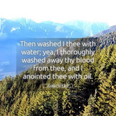 Picture 05 - Ezekiel 16:9 ASV - Then washed I thee with water; yea, I thoroughly - Bible Verse Picture