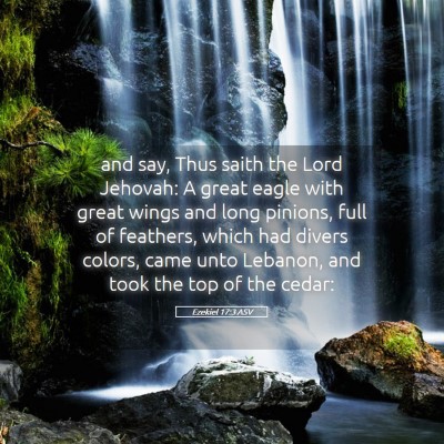 Picture 05 - Ezekiel 17:3 ASV - and say, Thus saith the Lord Jehovah: A great - Bible Verse Picture