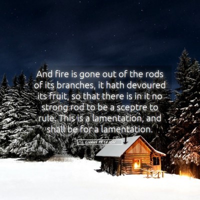 Picture 05 - Ezekiel 19:14 ASV - And fire is gone out of the rods of its branches, - Bible Verse Picture