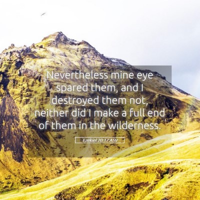 Picture 05 - Ezekiel 20:17 ASV - Nevertheless mine eye spared them, and I - Bible Verse Picture