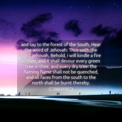 Picture 05 - Ezekiel 20:47 ASV - and say to the forest of the South, Hear the word - Bible Verse Picture