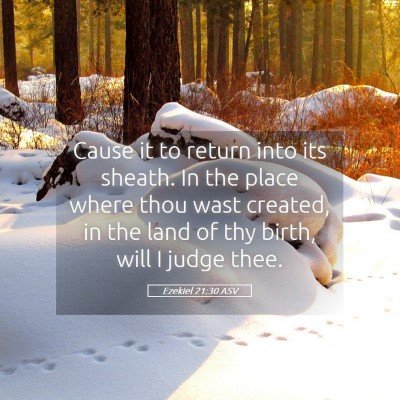 Picture 05 - Ezekiel 21:30 ASV - Cause it to return into its sheath. In the place - Bible Verse Picture