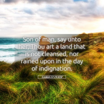 Picture 05 - Ezekiel 22:24 ASV - Son of man, say unto her, Thou art a land that is - Bible Verse Picture