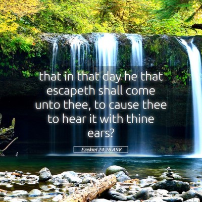Picture 05 - Ezekiel 24:26 ASV - that in that day he that escapeth shall come unto - Bible Verse Picture