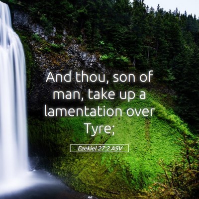 Picture 05 - Ezekiel 27:2 ASV - And thou, son of man, take up a lamentation over - Bible Verse Picture