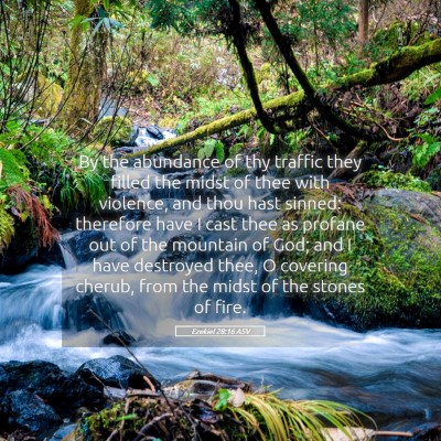 Picture 05 - Ezekiel 28:16 ASV - By the abundance of thy traffic they filled the - Bible Verse Picture