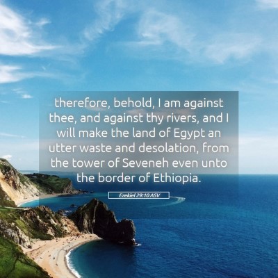Picture 05 - Ezekiel 29:10 ASV - therefore, behold, I am against thee, and against - Bible Verse Picture