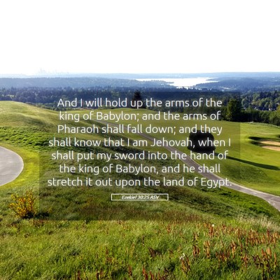 Picture 05 - Ezekiel 30:25 ASV - And I will hold up the arms of the king of - Bible Verse Picture