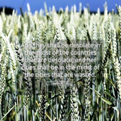 Picture 05 - Ezekiel 30:7 ASV - And they shall be desolate in the midst of the - Bible Verse Picture
