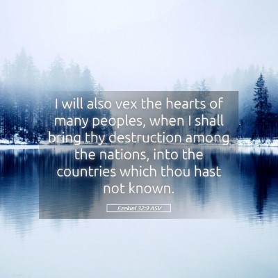 Picture 05 - Ezekiel 32:9 ASV - I will also vex the hearts of many peoples, when - Bible Verse Picture
