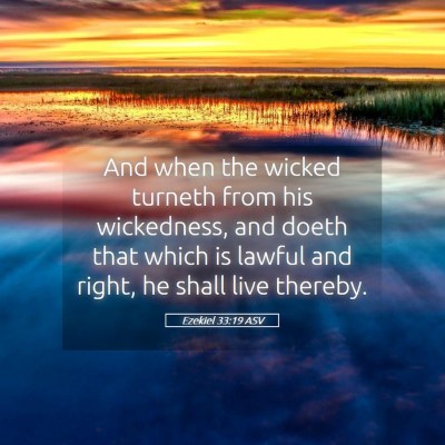 Picture 05 - Ezekiel 33:19 ASV - And when the wicked turneth from his wickedness, - Bible Verse Picture